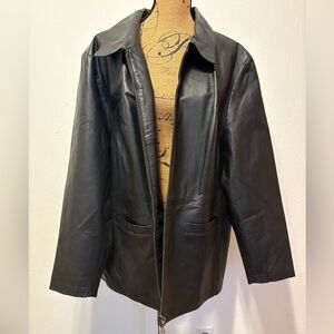 Classic Black Genuine Leather Jacket Lane Bryant